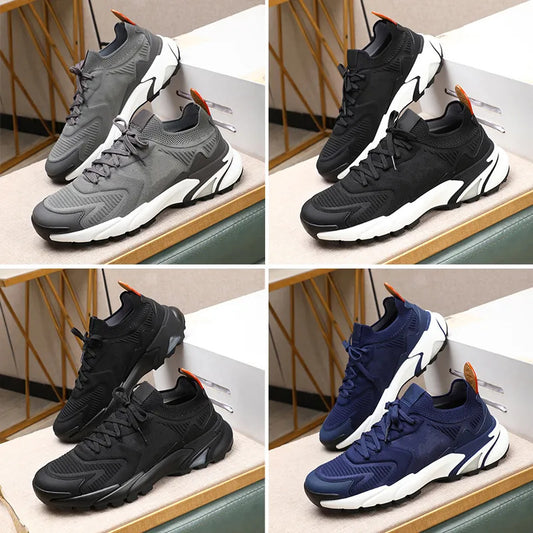 Men's Fly Woven Mesh Platform Outer Wear Men's Sports Shoes