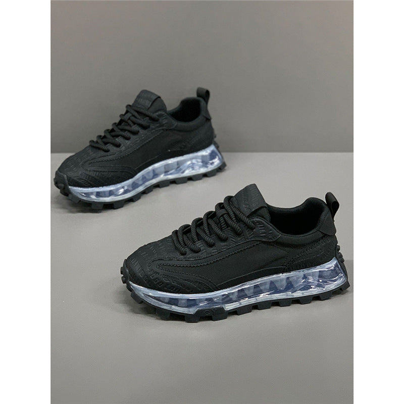 Cover Summer Breathable White Thick-soled Board Increased Korean European Style Men's Sports Shoes