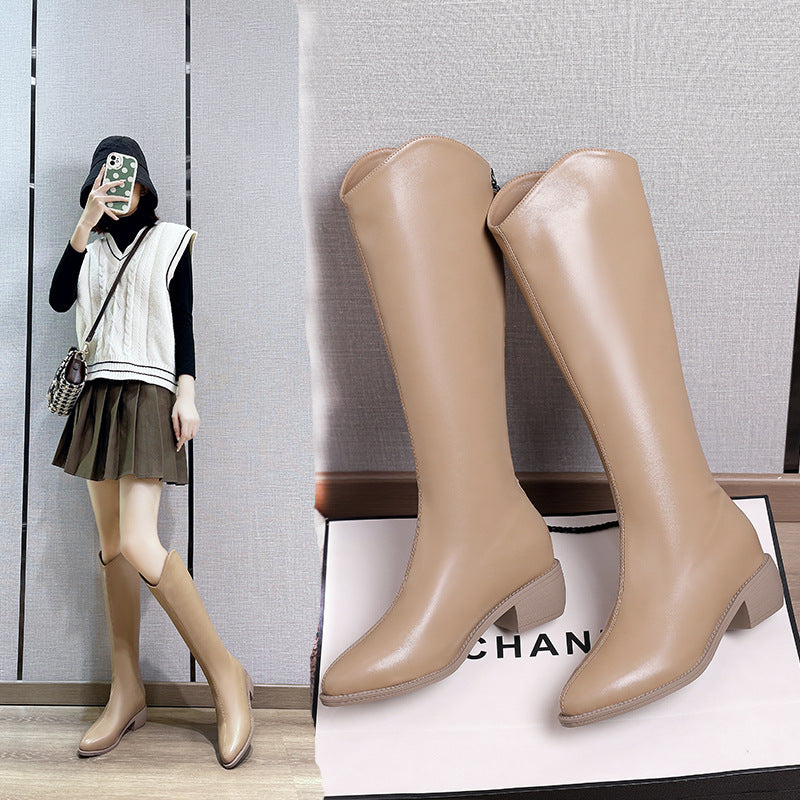 Height Increasing Insole Female Autumn Knight Boots