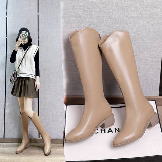 Height Increasing Insole Female Autumn Knight Boots
