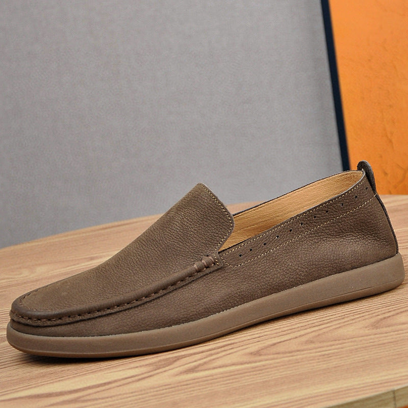 Men's Genuine Soft Bottom First Layer Cowhide Breathable Men's Casual Shoes