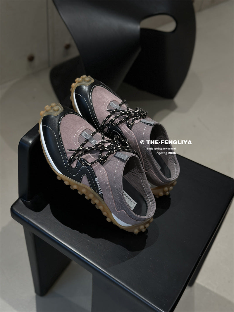 Price Canadian Dollar Contrast Color Mules Slip-on Platform Outer Wear Women's Casual Shoes