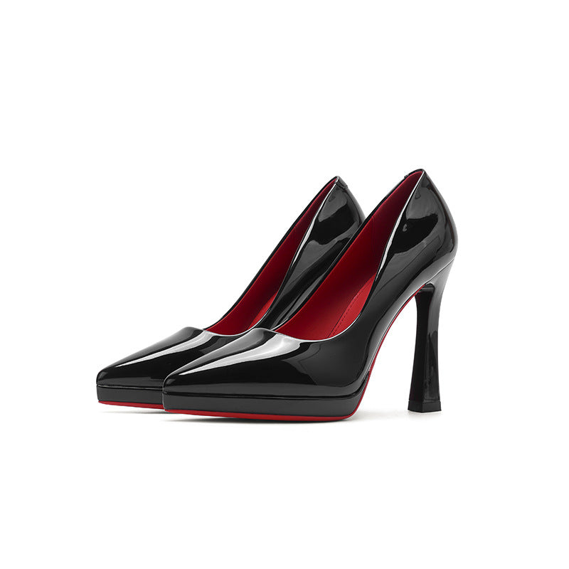 Women's Pointed Stiletto High Waterproof Platform Not Tired Feet Professional Heels