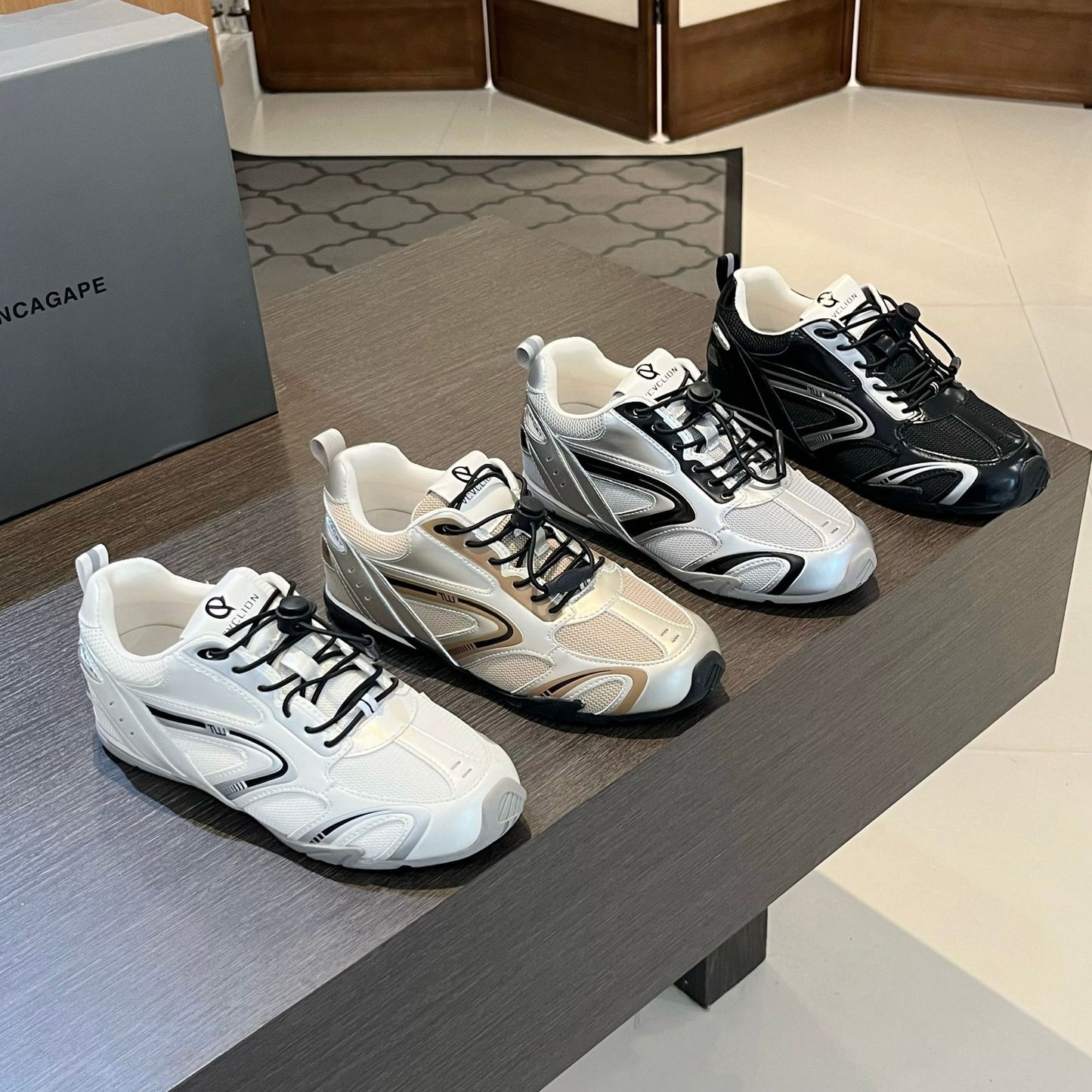 Women's Height Increasing Insole Outdoor Racing Retro Platform American Sneakers