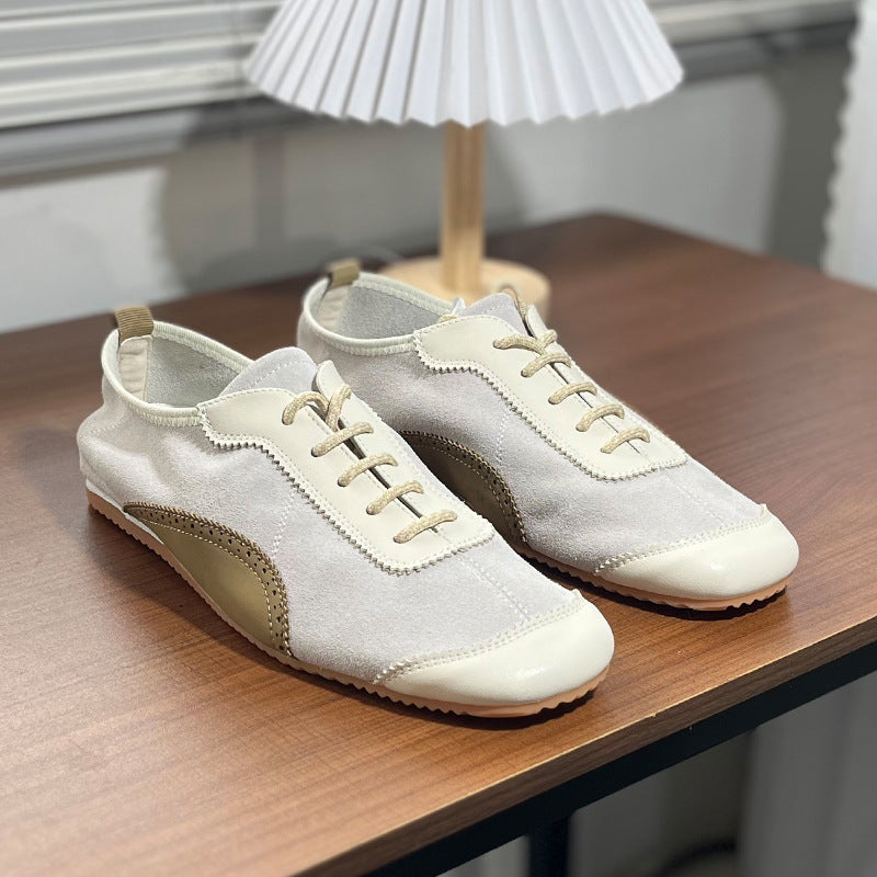 Vintage Soft Bottom Lightweight German Training Autumn Men's Casual Leather Shoes