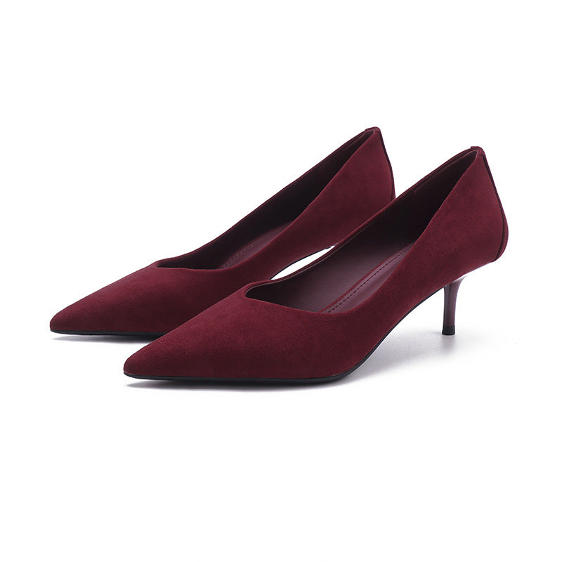 Women's High Pointed Stiletto Not Tired Feet Pumps Temperament Korean Style Women's Fashion Shoes