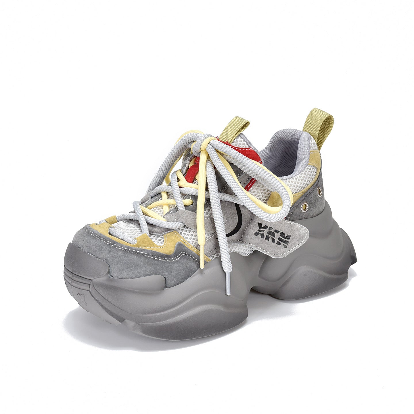 Women's Spring Fashion Color Contrast Thick Bottom Sneakers