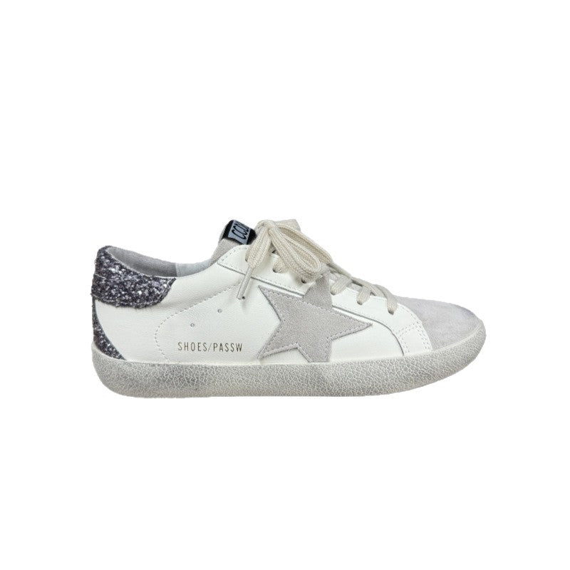 Women's Genuine Retro Golden Goose Sier Paillette Height Increasing Insole Sneakers