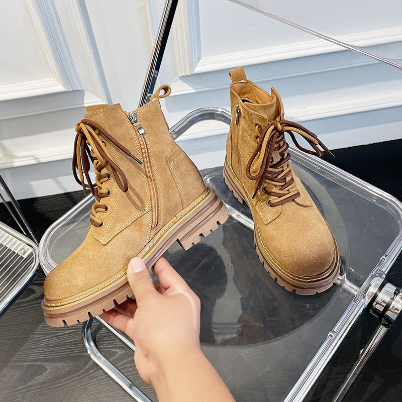 Women's Small Martin Fashion Retro Worker Cow Boots