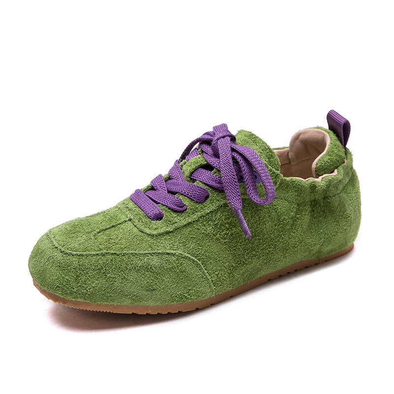 Women's Candy Color Comfortable Fried Street German Training Pumps First Layer Women's Casual Shoes