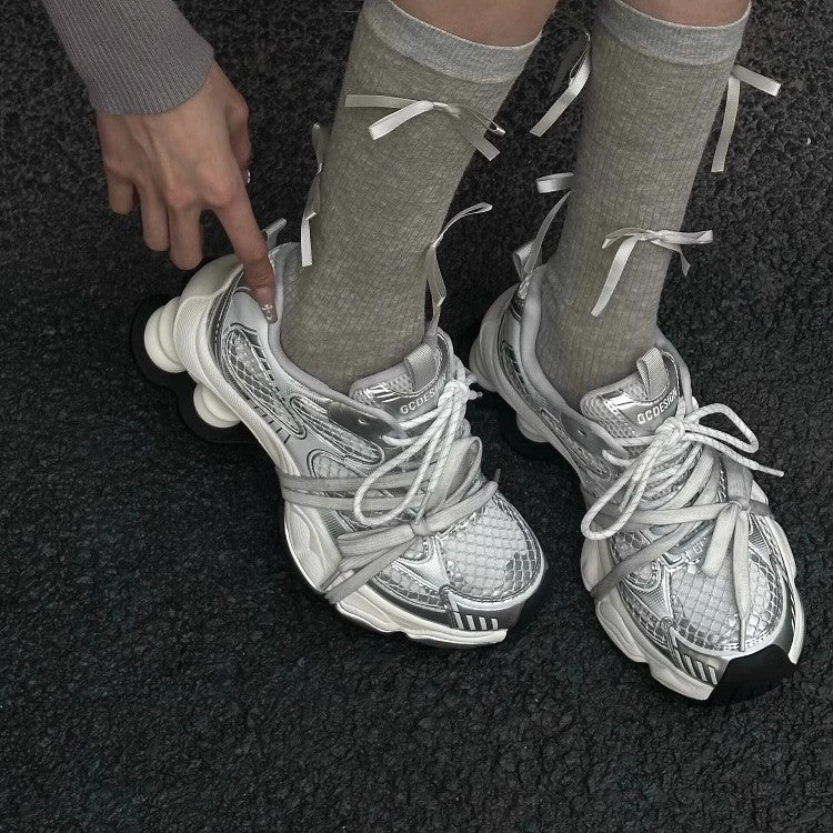 Women's Lin Yun Platform Dad Spring Mesh Breathable Height Women's Sports Shoes