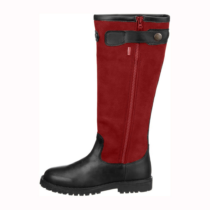 Men's Sun Retro Outdoor Knight Large Size Men's Leather Boots