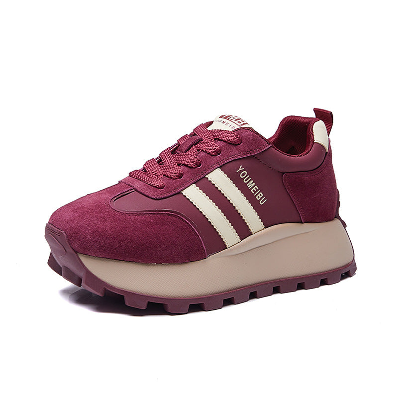 Women's Thick Sole Increased Cortez Fashionable Letter Lightweight Exercise Dad Casual Shoes