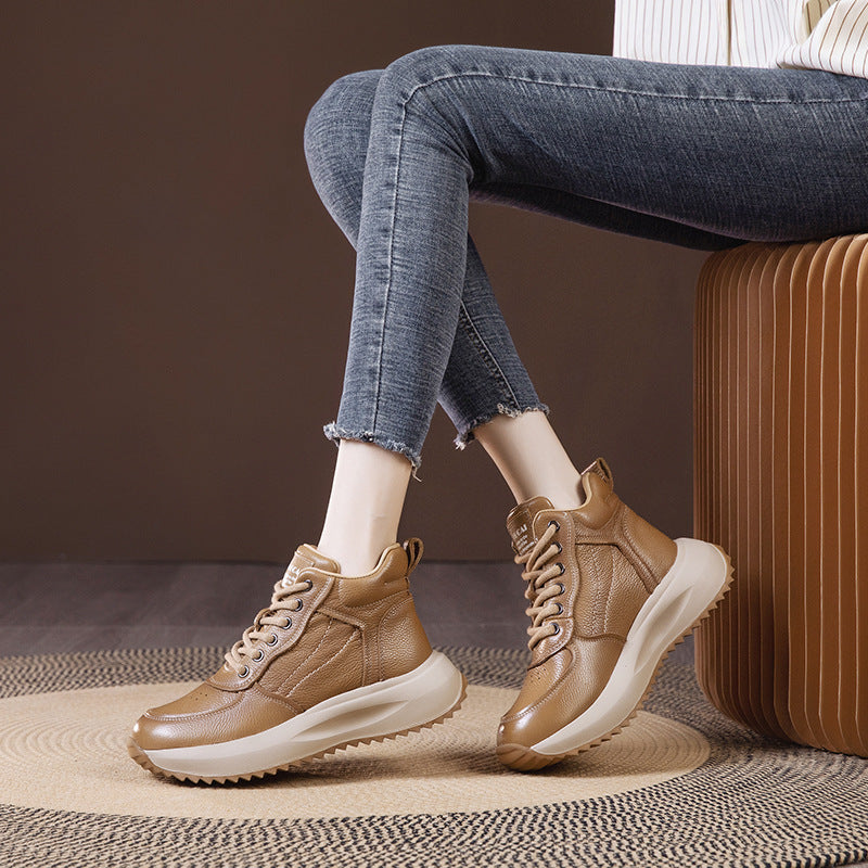 Women's Thick Bottom Retro Daddy Autumn Versatile Comfortable Soft Casual Shoes