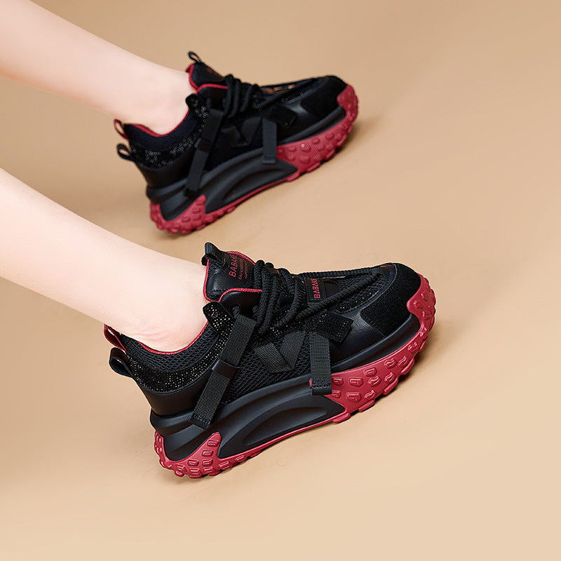 Women's Height Increasing Insole Dad Outer Wear Thick Sports Casual Shoes