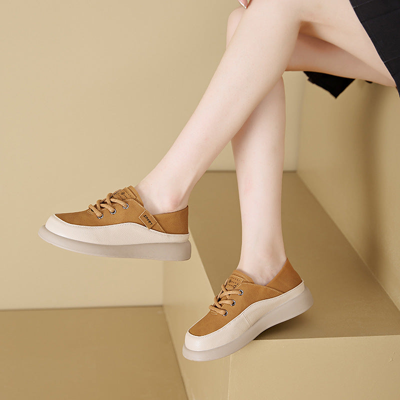 Women's College Soft Bottom Flat Fashion Round Head Women's Sports Shoes
