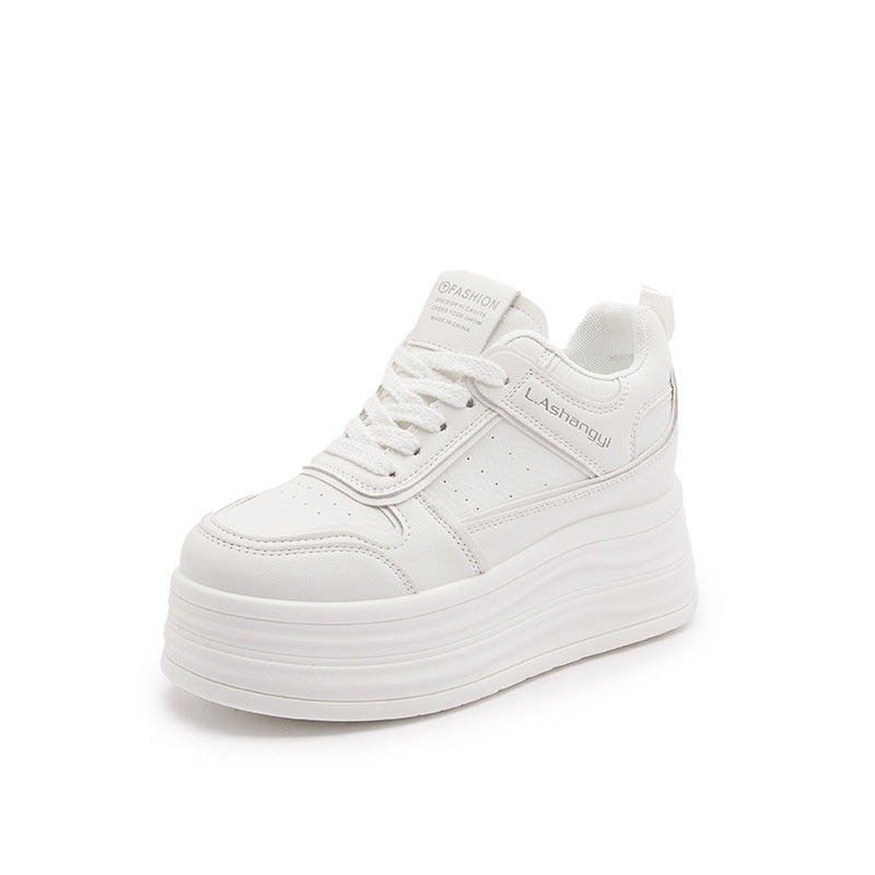 Women's Hidden White Spring Muffin Sports Skate Heels