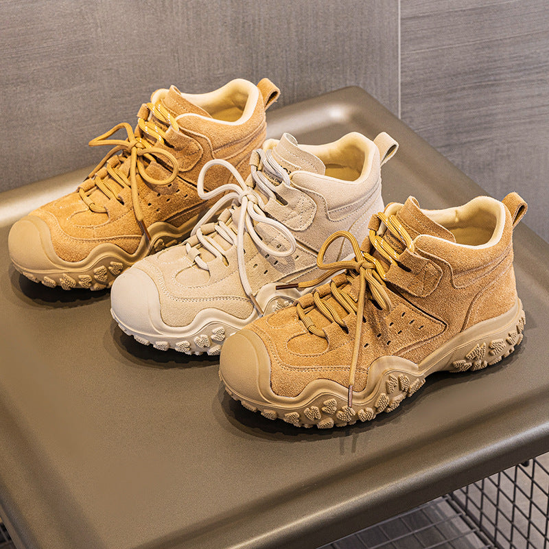 Women's Platform Martin Genuine Summer Short Retro Outdoor Hiking Women's Leather Boots