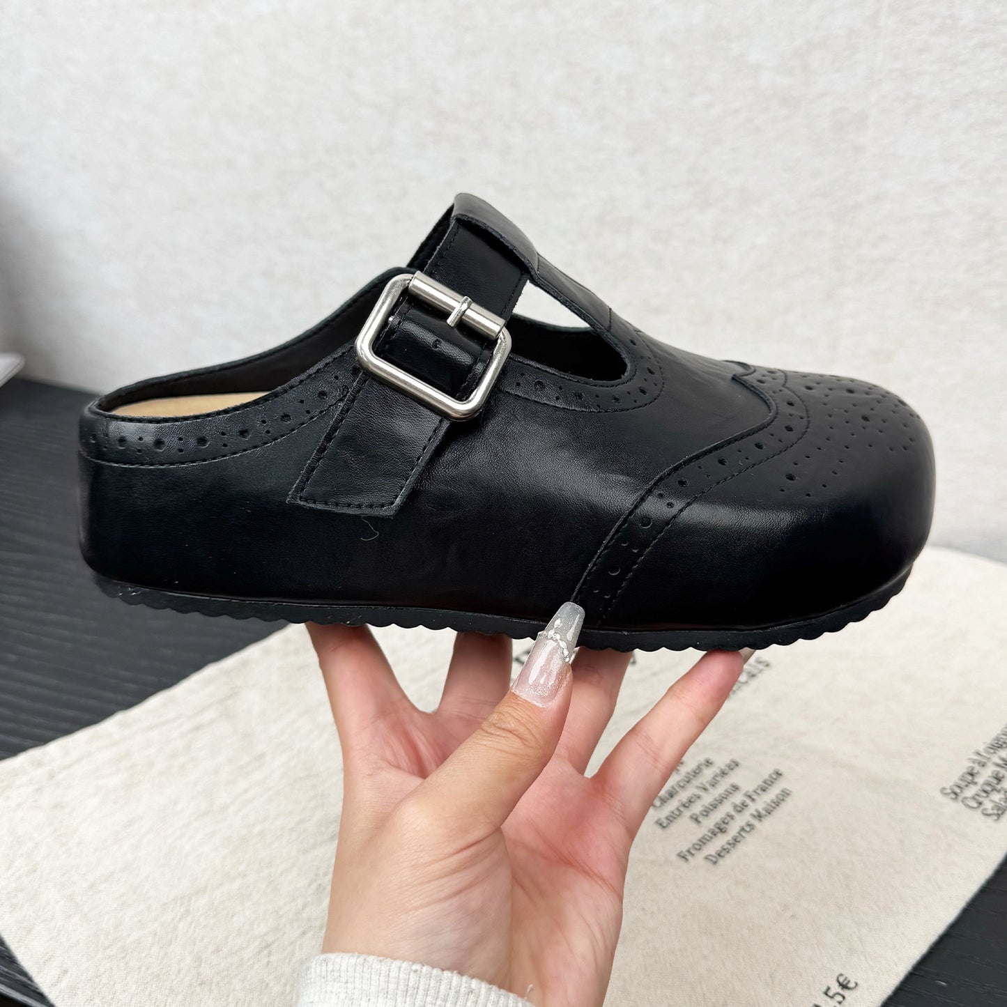 Women's Easy Matching Thick Bottom Toe Cap For Frosted Soft Women's Casual Shoes