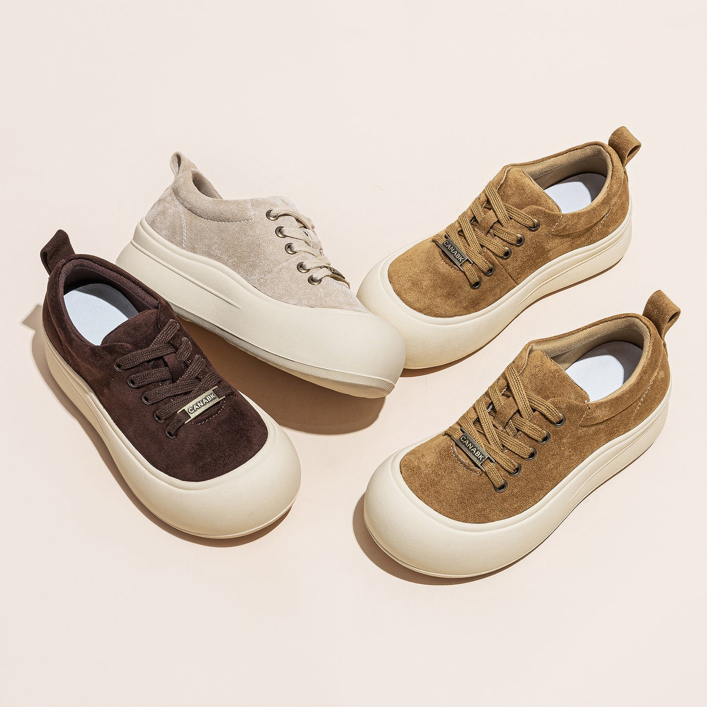 Women's White Autumn Thick Sole Increased Korean Women's Casual Shoes