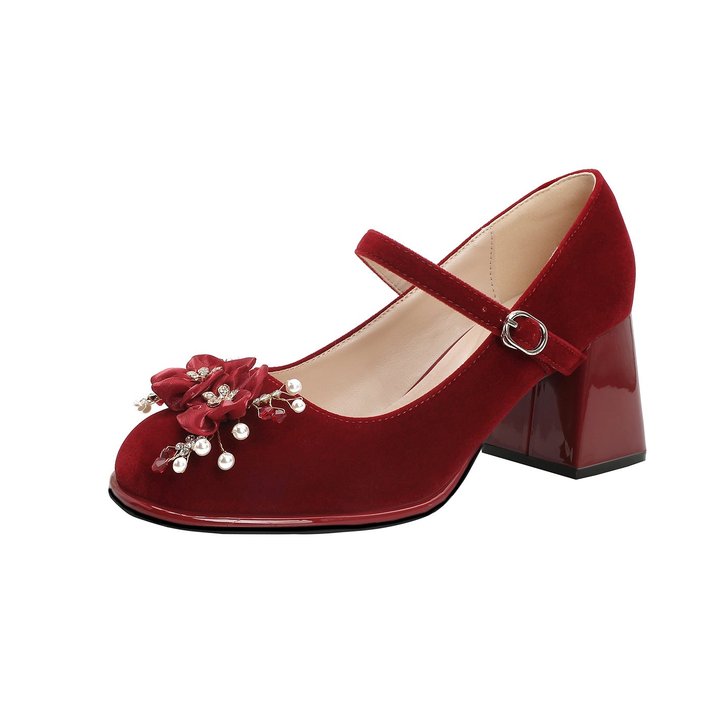 Women's Jane High Red Wedding Small Bride Bridesmaid Thick Large Size Women's Fashion Shoes