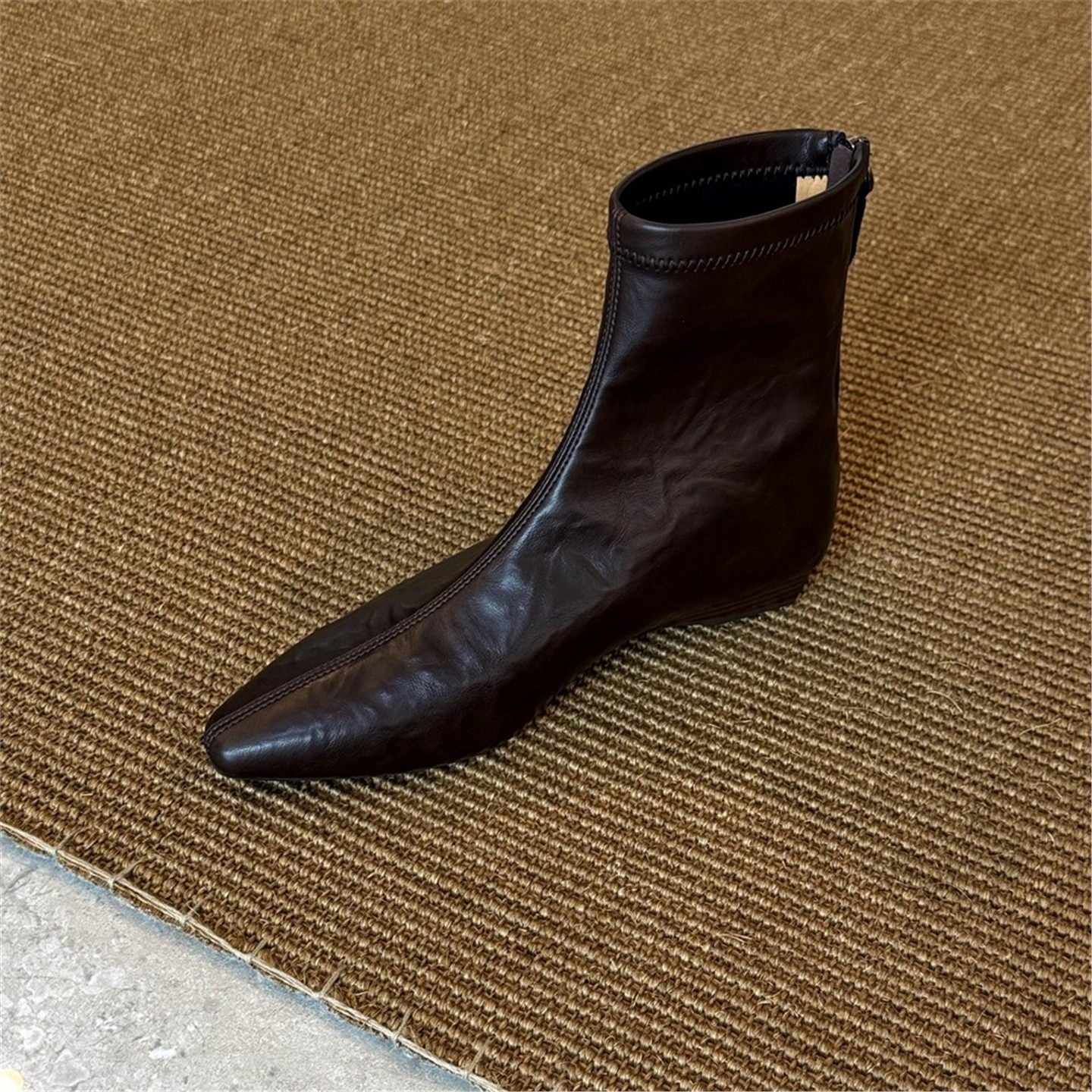 Women's Version French Style Temperament Korean Wedge Women's Leather Boots