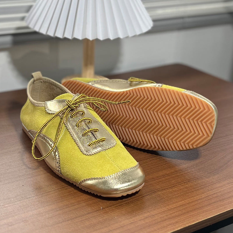 Vintage Soft Bottom Lightweight German Training Autumn Men's Casual Leather Shoes