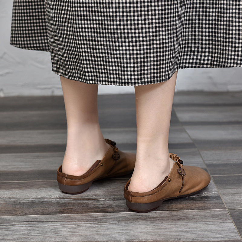 Women's Mori Two-way Flat Low Cut Round Women's Casual Shoes