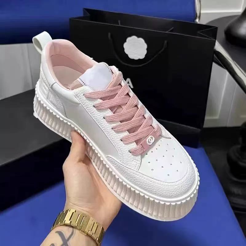 Authentic Platform White Height Increasing Lace Women's Casual Shoes