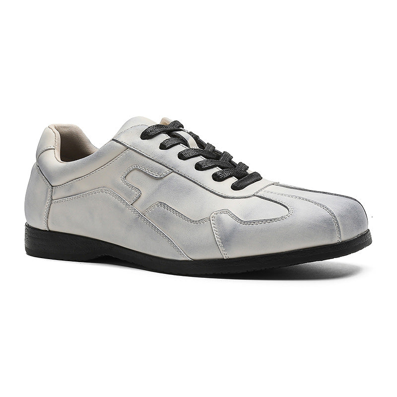 Women's & Men's Training Flat Fashionable White Size Men's Casual Leather Shoes