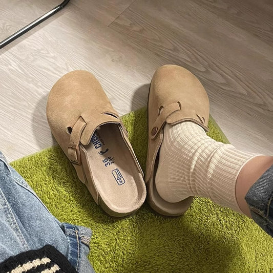 Women's Neck Spring Cork Flat Fishing Closed Women's Casual Shoes