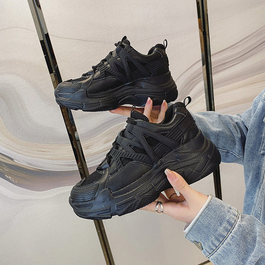 Women's Autumn Raise The Bottom Dad Mesh Breathable Trendy Muffin Small Women's Sports Shoes