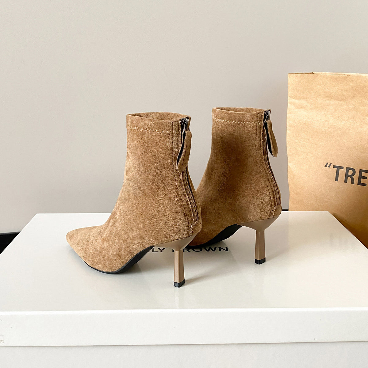 Women's Thin Suede Soft Bottom Comfortable High Women's Leather Boots