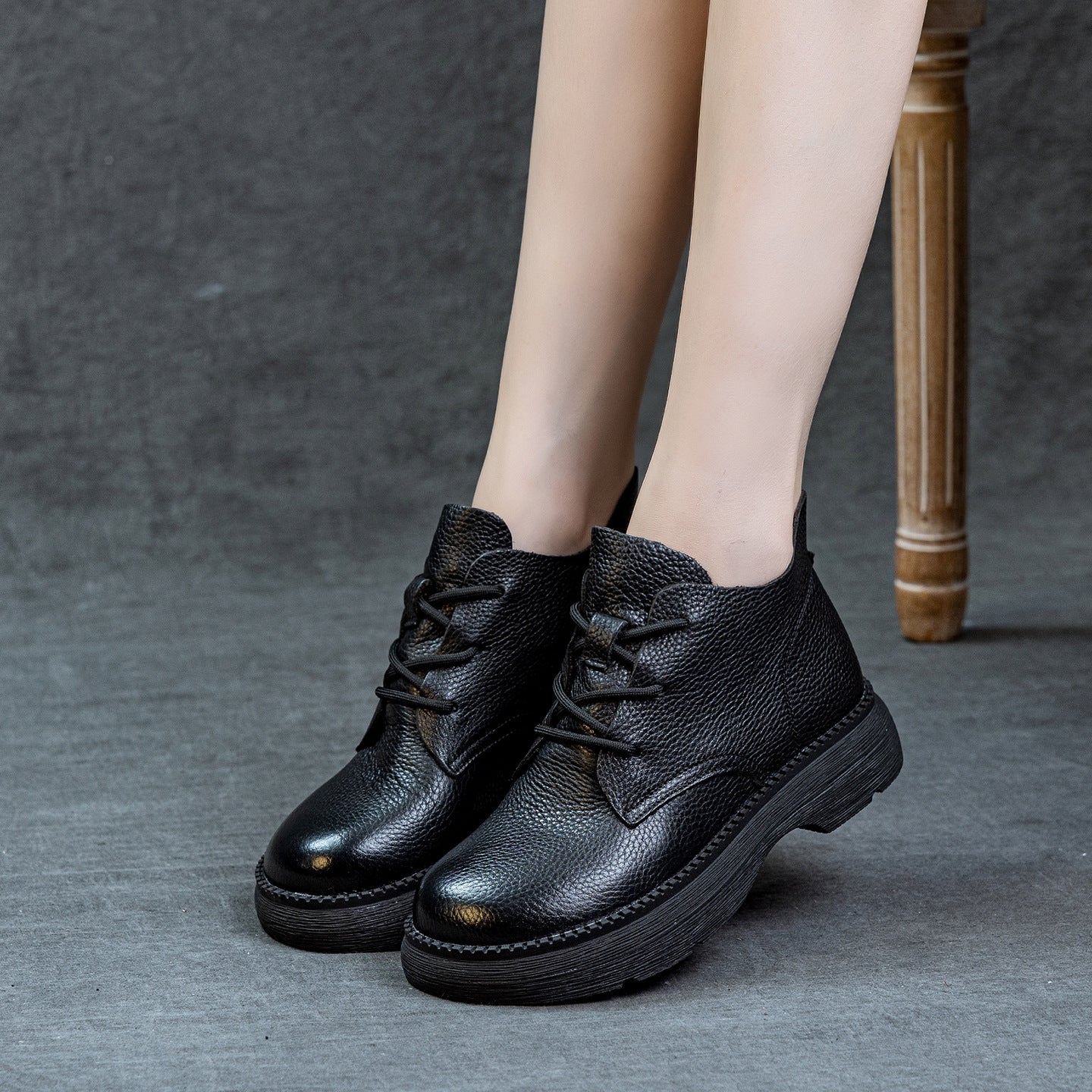 Women's Genuine First Layer Soft Cowhide Single Women's Leather Boots