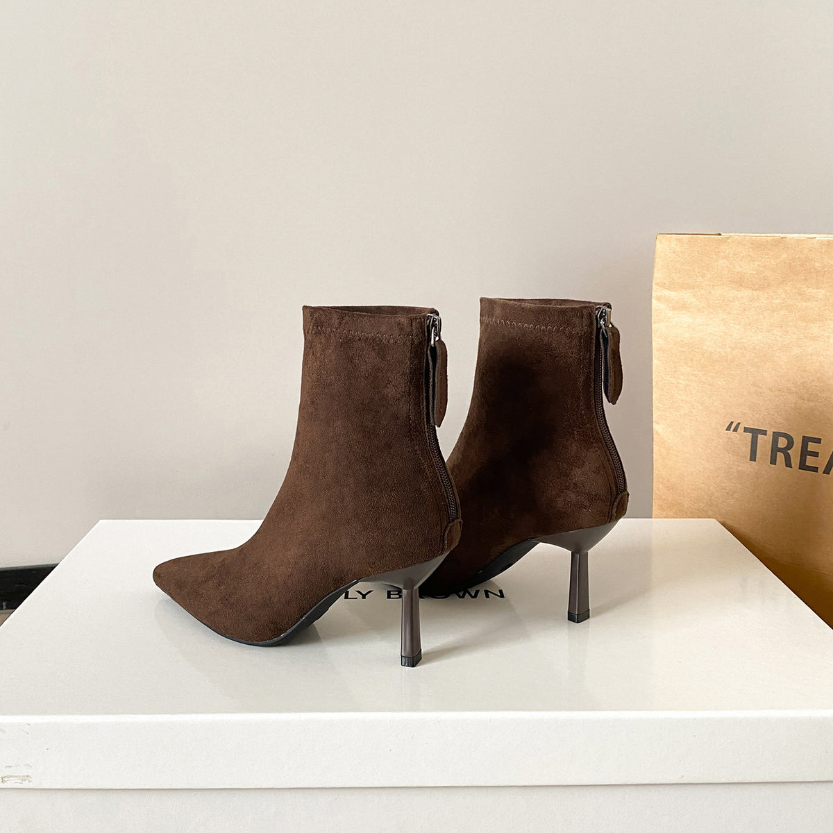 Women's Thin Suede Soft Bottom Comfortable High Women's Leather Boots