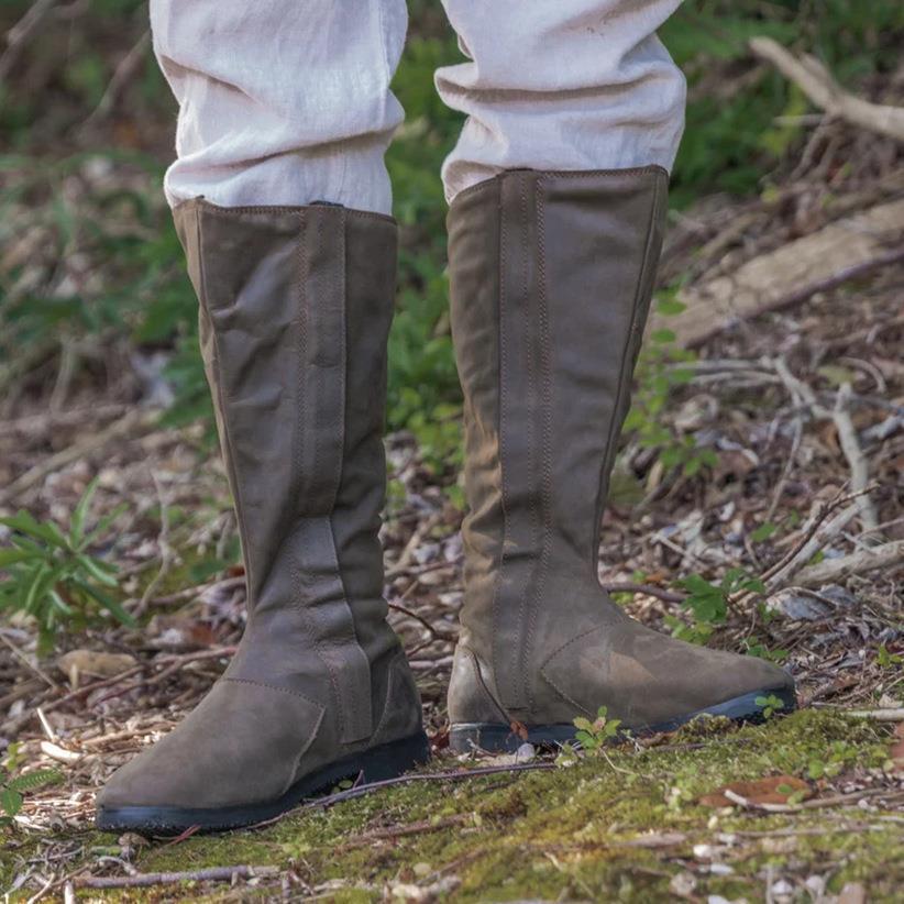 Men's Medieval Pirate Viking Round Head Boots
