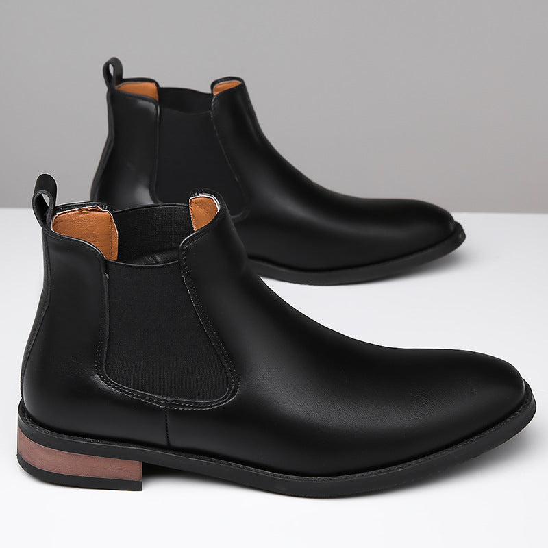 Men's Black British Chelsea Simple Advanced Sense Men's Martin Boots