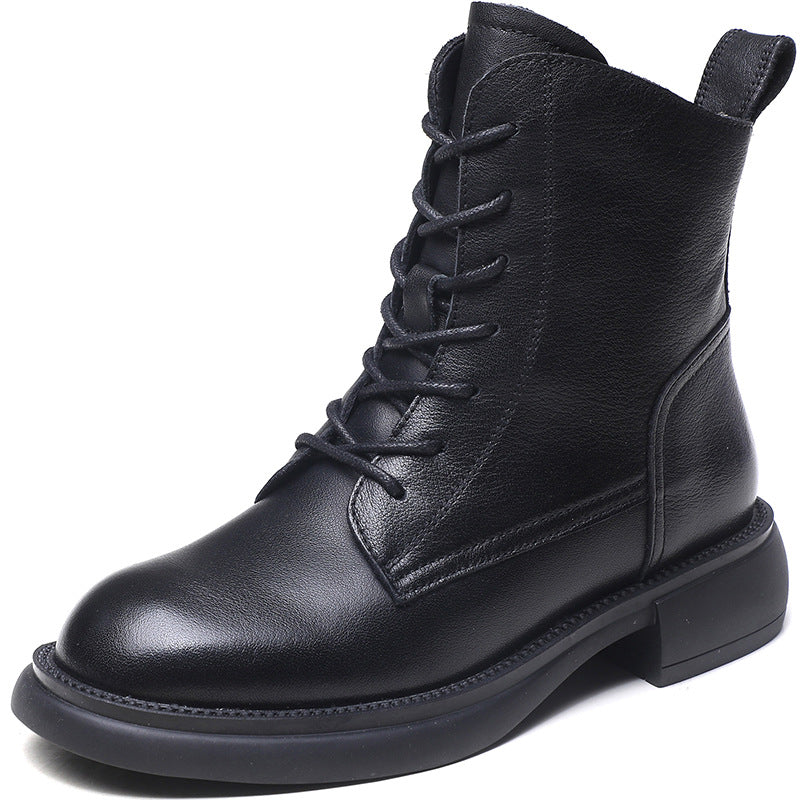 Women's Martin Slimming Soft Bottom Front Top Layer Boots