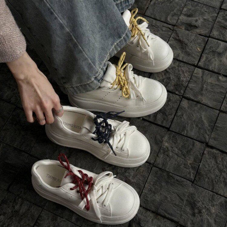 Women's Version White Spring Small Height Increasing Insole Women's Shoes