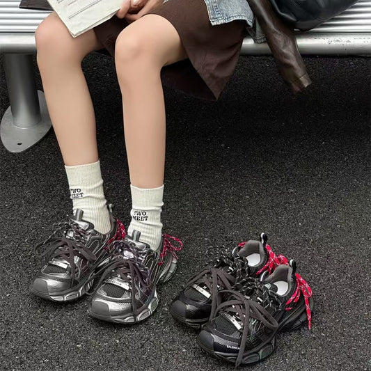 Women's Autumn Metal Buckle Strap Dad Fashion Women's Sports Shoes