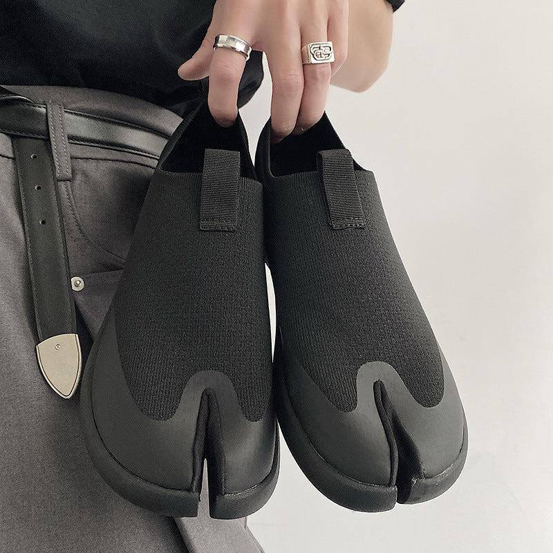 Soft Bottom Split Toe Half Slip-on Breathable Men's Casual Shoes