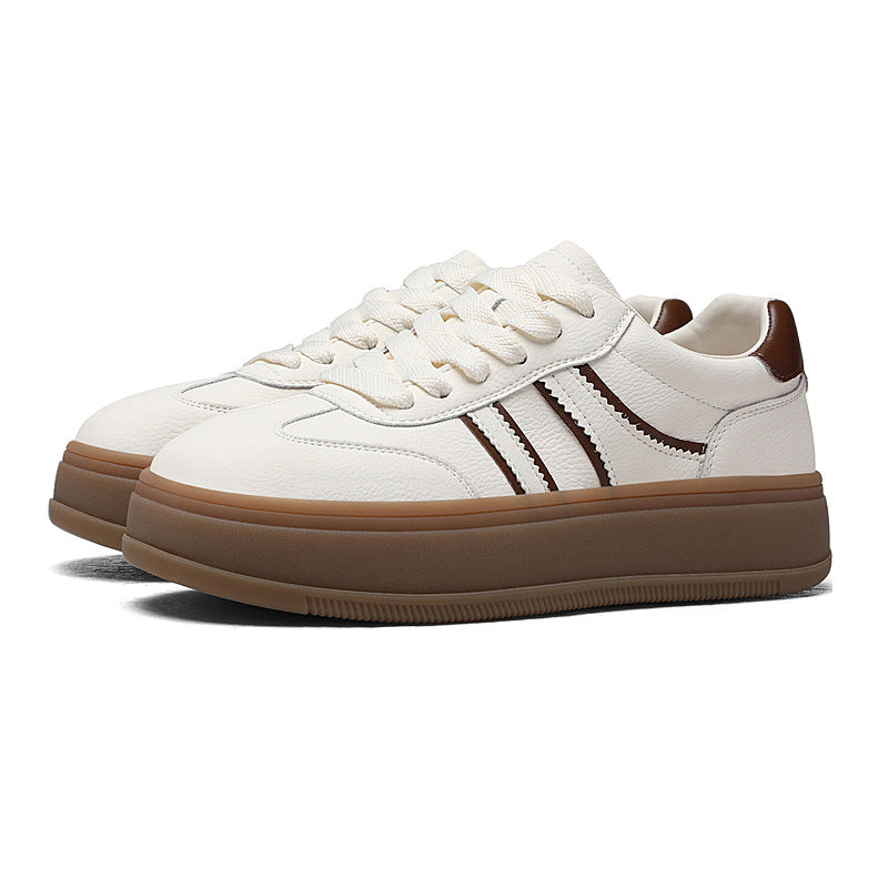 Women's Retro Artistic Style Thick Bottom Increased Daily Round Women's Sports Shoes