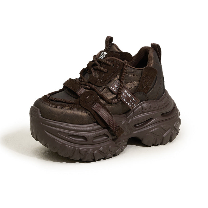 Women's Platform Dad Spring Lightweight Fashionable Height Increasing Women's Sports Shoes