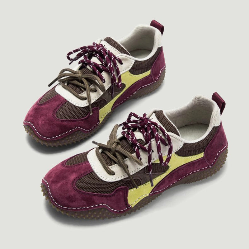 Women's Net Face Color Matching Soft Bottom Sports Casual Shoes