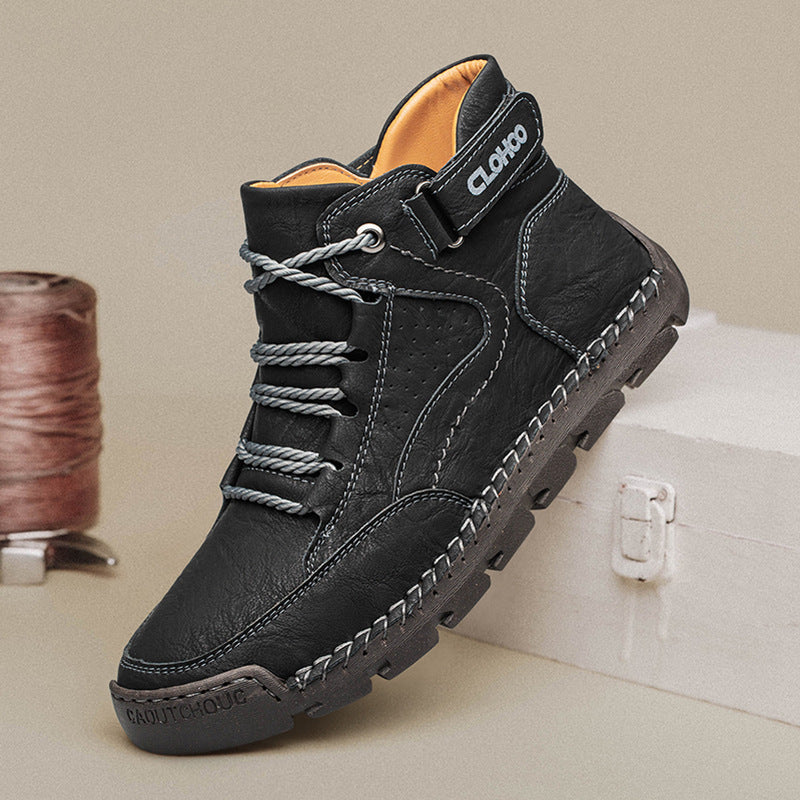 Men's Handmade Stitching Large Size Comfortable Veet Men's Shoes