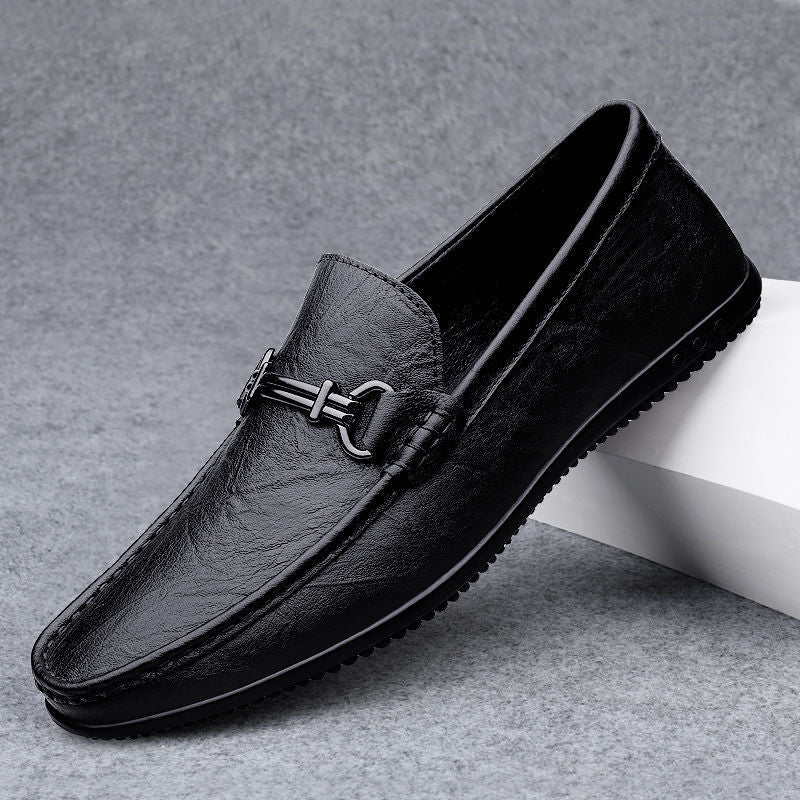Men's Breathable Genuine Soft Business British Style Leather Shoes