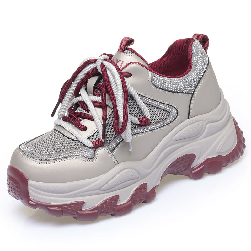Women's Lightweight Running Small Feet Platform Dad Sneakers