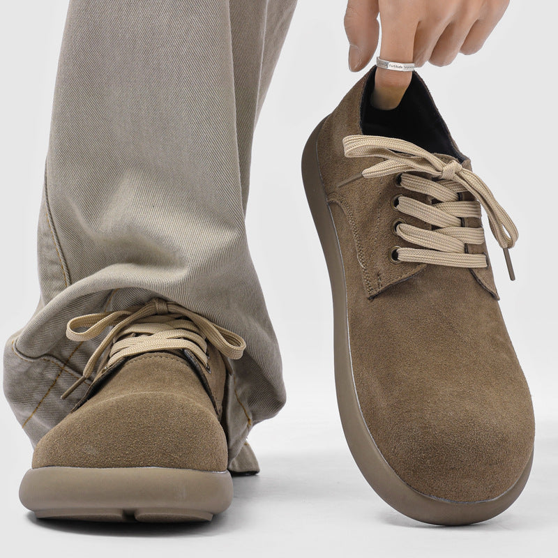 Winter Suede American Retro Derby Flat Sneakers