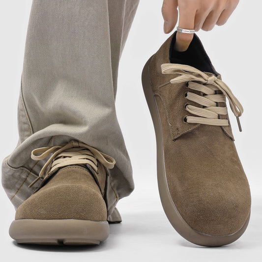 Winter Suede American Retro Derby Flat Sneakers