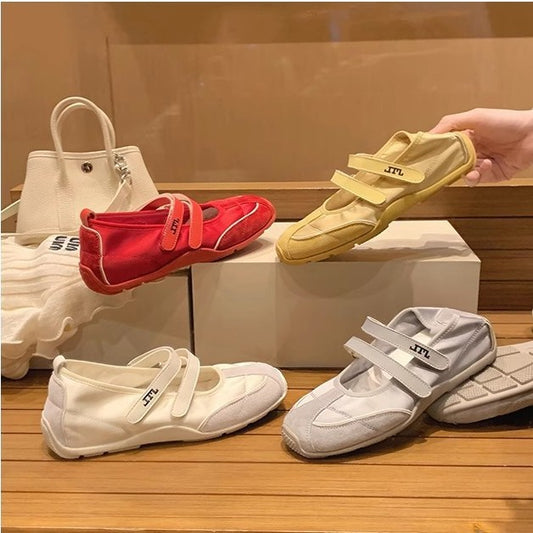 Women's Breathable Double Velcro Younger Mary Jane Low-cut Leisure German Training Women's Fashion Shoes